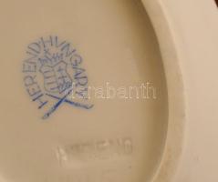 Herendi rózsa mintás hamuzó, kézzel festett, jelzett, hibátlan, h:8,5 cm