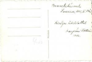 1942 Losonc, Lucenec; magyar katonák búcsúztatása / WWII Hungarian soldiers, military parade (EK)