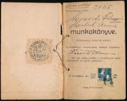 1893-1915 2 db munkakönyv, okmánybélyegekkel, az egyik viseltesebb állapotban