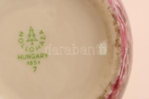 Hollóházi váza, jelzett, hibátlan, m:16 cm