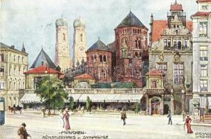 München, Künstlerhaus u. Synagoge, Aquarell-Serie No. 19. s: Richard Wagner