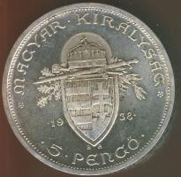 1938. 5P Ag "Szt. István" T:1 !