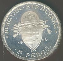 1938. 5P Ag "Szt. István" T:1 !