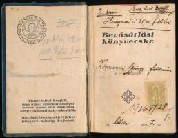 cca 1936 Takács János fűszer és csemege kereskedésébe szóló bevásárlási könyvecske, a cím oldalon 50...