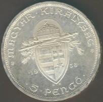 1938. 5P Ag "Szt. István" T:1 !