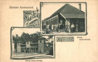 Kovászna, Covasna; Meleg és hideg vasas fürdők, Bogdán F. fényképész / spas, floral Art Nouveau (EK)