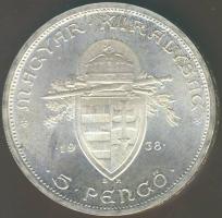1938. 5P Ag "Szt. István" T:1 !