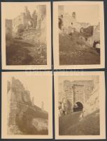 cca 1910 Szepesi várrom, Spišský hrad. 4 db fotó, 11×8.5 cm