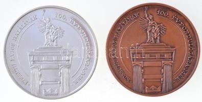 Lebó Ferenc (1960-) / Szabó Géza (1939-) 1994. "MÉE XXIV. Vándorgyűlése Budapest / Kossuth Lajos halálának 100. évfordulójára" Ag és Br emlékérem pár (35,97g/0.835/42,5mm) T:PP,1 fo.