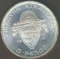 1938. 5P Ag "Szt. István" T:1 !