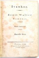 Scott Walter: Ivanhoe 6. Scott Walter románjai 6. Pest, 1829, Wigand Ottó. Korabeli egészvászon köté...
