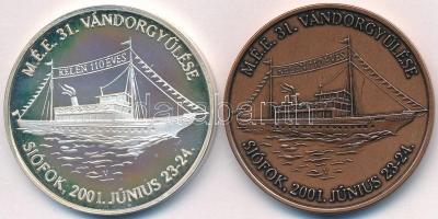 Veres Gábor (1955-) 2001. "MÉE Siófok - 31. Vándorgyűlés" Ag és Br emlékérem pár (33,72g/0...
