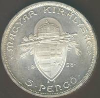 1938. 5P Ag "Szt. István" T:1 !