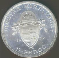 1938. 5P Ag "Szt. István" T:1 !