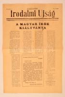 1956 Irodalmi Újság. A magyar írók lapja. 1956. október 23., külön kiadás, A magyar írók kiáltványa, 1 p. Jó állapotban.