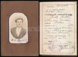 1937 Csernátfalusi (Cernatu) kőműves fényképes személyi igazolványa / Brasov region stonemason'...