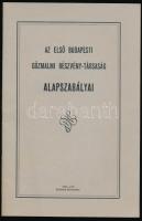 1933 Az Első Budapesti Gőzmalmi Rt. alapszabályai; Posner, Budapest, 32 p.