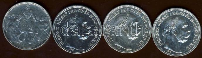 1K Ag 1896. "Millenium" (1x) + 1915. (2x) + 1916. (1x). T:1,1/2,2