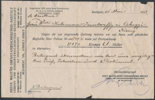 1918-1944 3 db különböző katonai okmány(belépési engedély, sorozóbizottság által kiállított igazolvá...