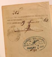1862 Ebern, A Bajor Királyság útlevele külföldre / Königreich Bayern Reisepass / passport
