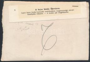 1914 A Bajor király Sárváron, az Est feliratozott fotója. Tűzésnyommal / The Bavarian king in Sárvár...