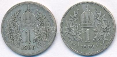 Ausztria 1896-1902. 1K Ag &quot;Ferenc József&quot; (2x) T:2-,3
Austria 1896-1902. 1 Corona Ag &quo...