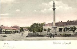 Ipolyság, Sahy; Fő út, Kávéház és étterem, üzletek / main street, shops, cafe and restaurant