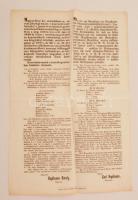 1861 Magyaróvár, A szabad királyi város képviselőtestületének tisztújítással kapcsolatos hirdetménye német és magyar nyelven