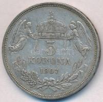 1907KB 5K Ag "Ferenc József" T:2- kis ph. Adamo K7