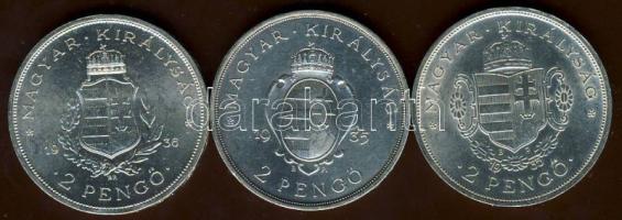 1935-36. 2P Ag 3klf "Pázmány + Rákóczi +Liszt" T:1!