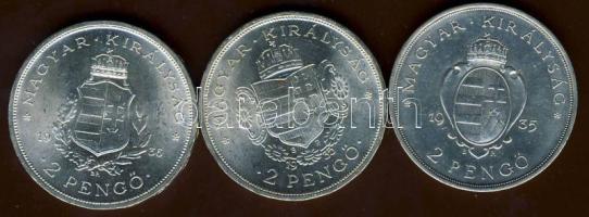 1935-36. 2P Ag 3klf "Pázmány + Rákóczi +Liszt" T:1!