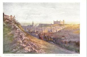 Pozsony, Pressburg, Bratislava;  a hegyekről nézve / castle, B.K.W.I. 386-7. s: Marx Béla