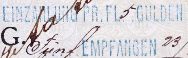 Budapest / Pest 1872. "Pesti Építő-Társaság" ideiglenes részvény 200Ft értékében, szelvény...