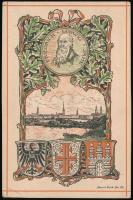 1898 Hamburg, "Festkarte für das neunte Deutsche Turnfest" - belépőjegy