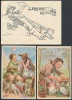 6 db Márton szignós cserkész nyomtatvány + a Magyar Cserkésszövetség felvarrója + kis méretű I. Rákó...