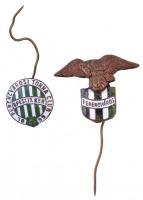 DN "Ferencváros" zománcozott fém kitűző + DN "Ferencvárosi Torna Club 1899 - Budapest IX. kerület" zománczott fém kitűző T:2