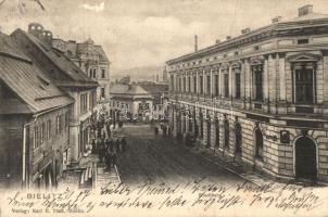 Bielsko, Bielitz; Stadtberg / street, shop of Franz Krieger (fa)