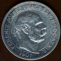 1907. 5K Ag "koronázási évf." T:3+