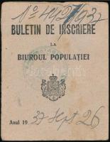 1937 Román személyi igazolvány / Romanian ID