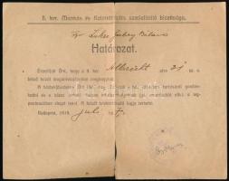 1919 II. ker Munkás és Katonatanács Szocializáló Bizottság értesítése lakástulajdonos magántulajdonának meghagyásáról