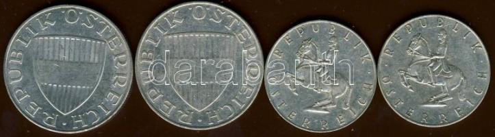 Ausztria 1961. 5Sch Ag (2x) + 1958. 10Sch Ag (2x) T: 2,2/3