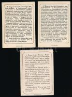 1954-1955 a Magyar-Szovjet Társaság 3 db tagsági igazolványa (betétlapja)