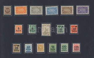 Német Birodalom/Weimari Köztársaság 1920-as évek 100klf bankjegy, sok szükségpénzzel + bélyegek + él...