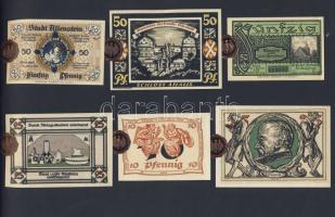 Német Birodalom/Weimari Köztársaság 1920-as évek 100klf bankjegy, sok szükségpénzzel + bélyegek + él...