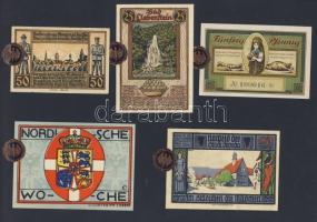 Német Birodalom/Weimari Köztársaság 1920-as évek 100klf bankjegy, sok szükségpénzzel + bélyegek + él...