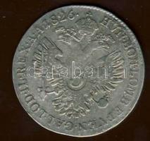 Ausztria / magyar verdejel 1826.E 3Kr Ag II. Ferenc T:3/4+ R!