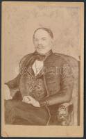cca 1890 rumunyesti Fábry János portréja. Divald Károly festményről készült fotója 7x11 cm