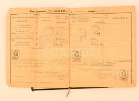 1867 Kir. M. Tudományegyetem Politikatudományi kar leckekönyve számos híres jogász aláírásával. Hajn...