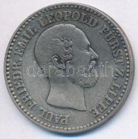 Német Államok / Lippe-Detmold 1860A 2 1/2Gr Ag "III. Lipót" T:2 kis patina German States / Lippe-Detmold 1860A 2 1/2 Groschen Ag "Leopold III" C:XF small patina Krause KM#266