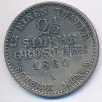 Német Államok / Lippe-Detmold 1860A 2 1/2Gr Ag "III. Lipót" T:2 kis patina
German States ...